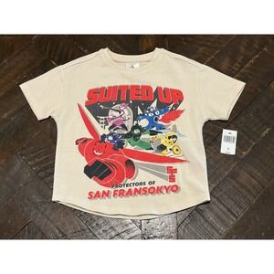 Disney Parks Big Hero 6 Suited Up Graphic T-Shirt Kids XXS 3 Cream Baymax Marvel